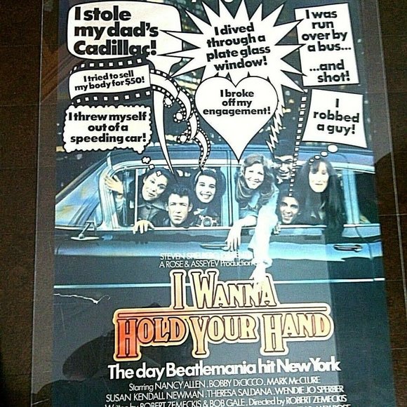 Movie Poster Steven Spielberg Original I Wanna Hold Your Hand Beatlemania Film - Picture 12 of 16